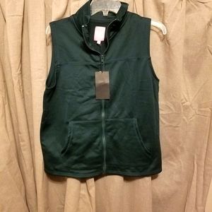 Regna |womens XL zip up green vest